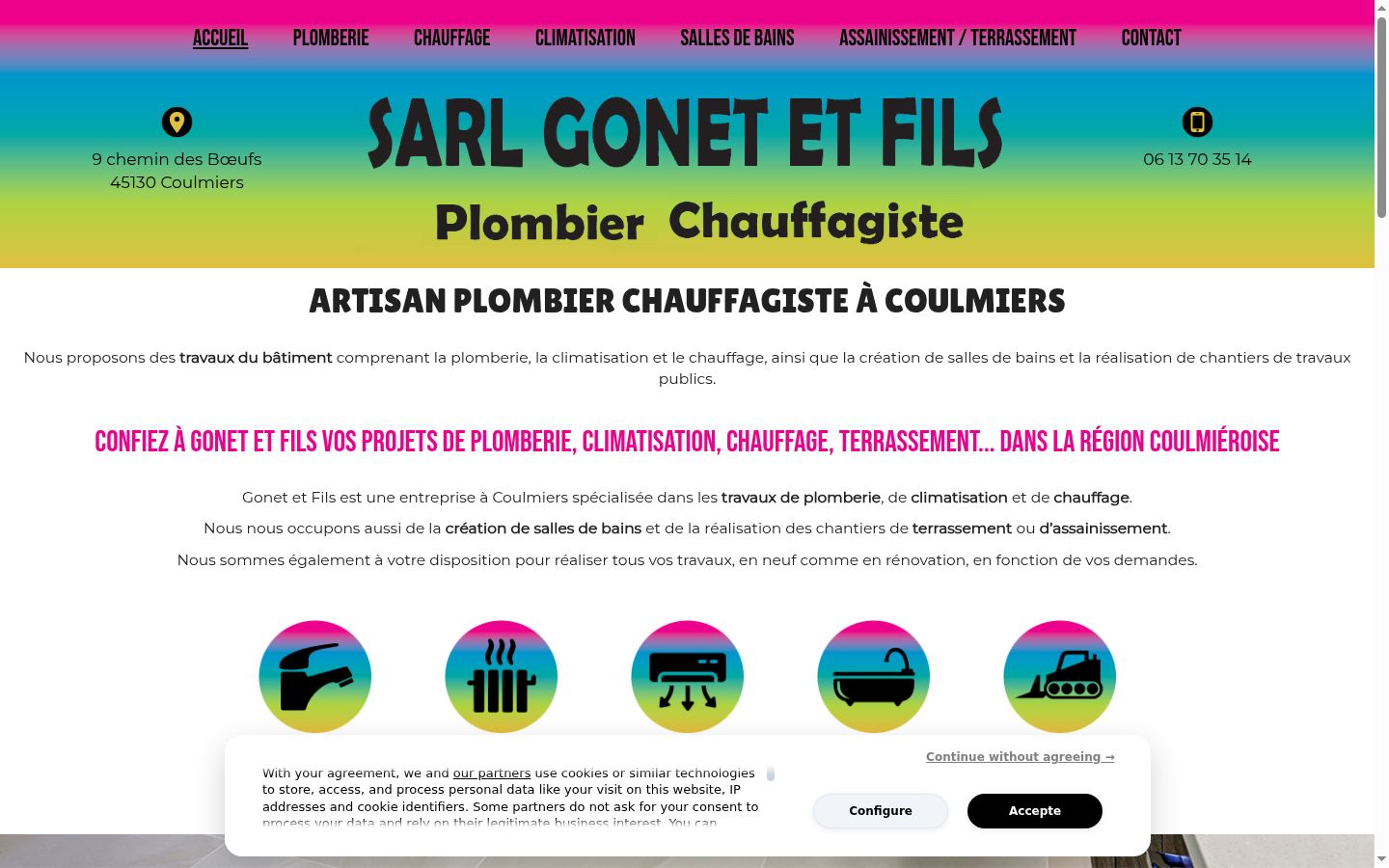 Screenshot van de toestemmingsbanner zoals getoond vóór enige interactie
