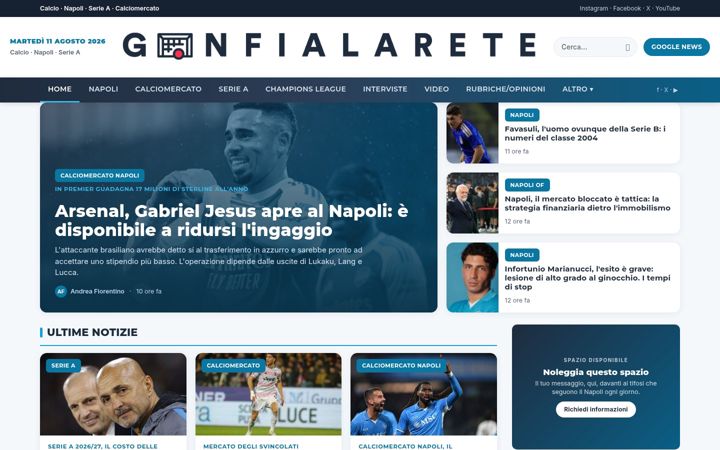Screenshot of gonfialarete.com