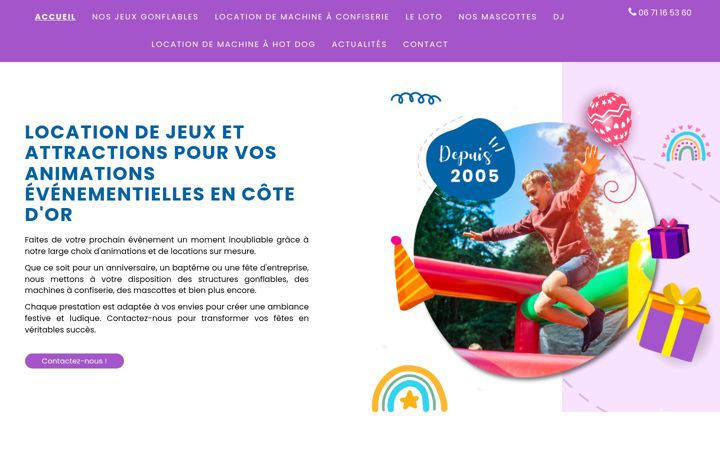 Screenshot of gonflable-dijon.fr