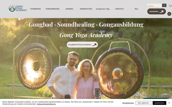 Screenshot of gong-yoga-academy.at