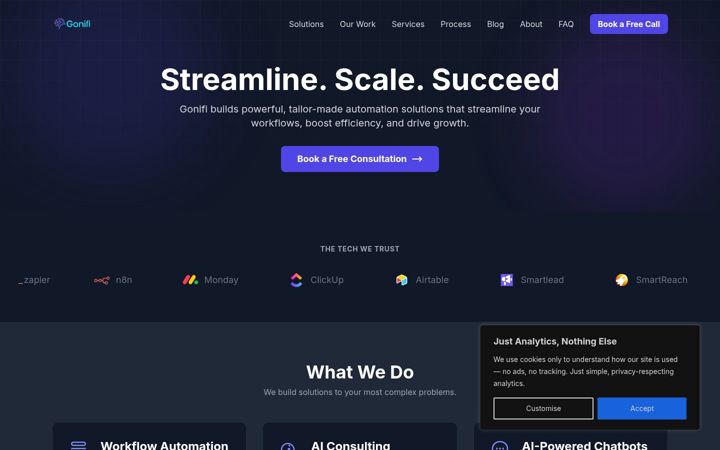 Screenshot of gonifi.com