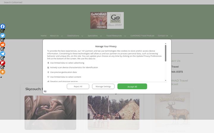 Screenshot of gonomad.com