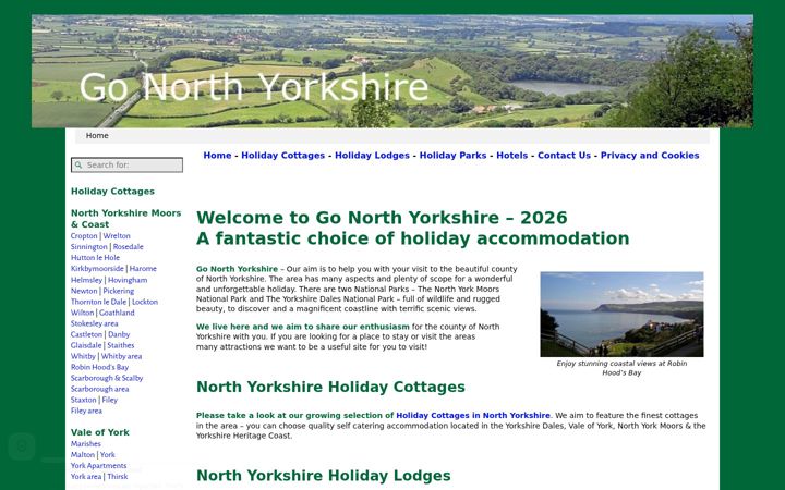 Screenshot of gonorthyorkshire.co.uk