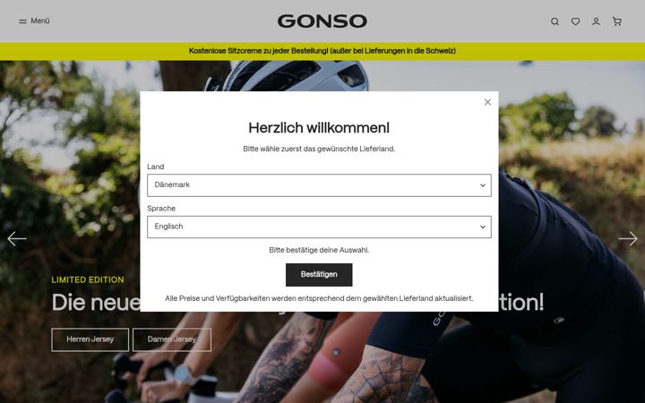 Screenshot of gonso.de