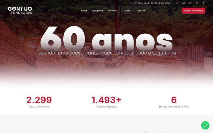 Screenshot of gontijofundacoes.com