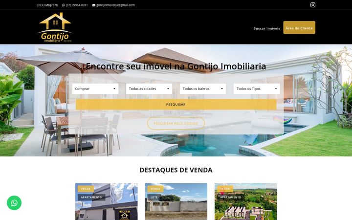 Screenshot of gontijoimoveis.com.br
