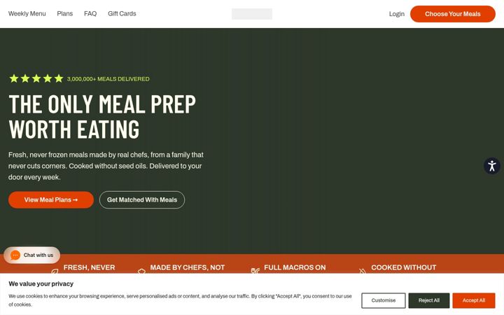 Screenshot of gonutre.com