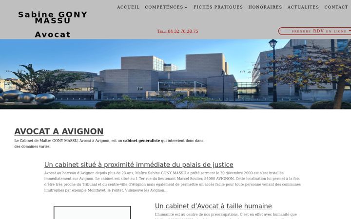 Screenshot of gony-massu-avocat.com
