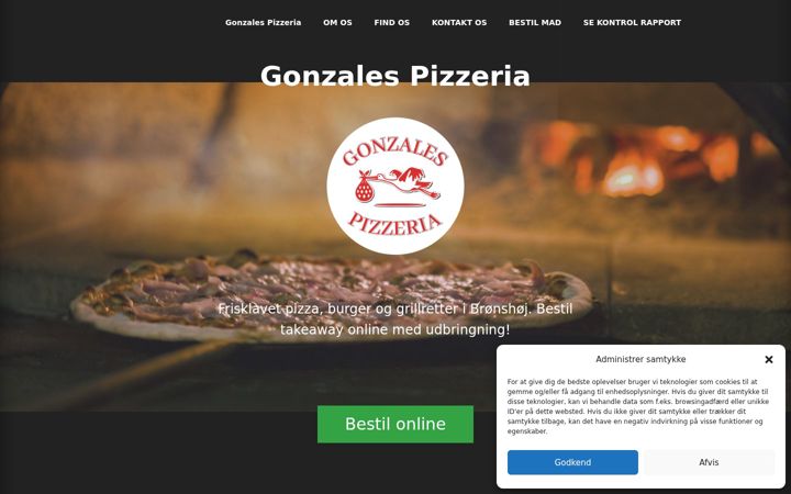 Screenshot of gonzales-pizzeria.dk