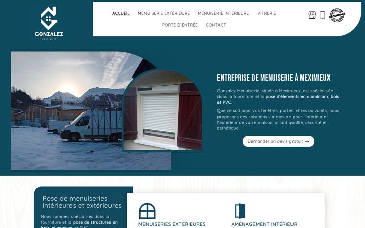 Screenshot of gonzalez-menuiserie.fr