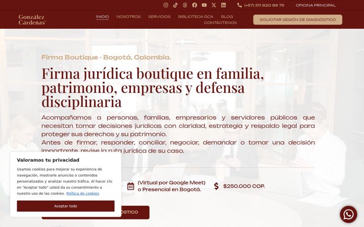 Screenshot of gonzalezcardenas.co