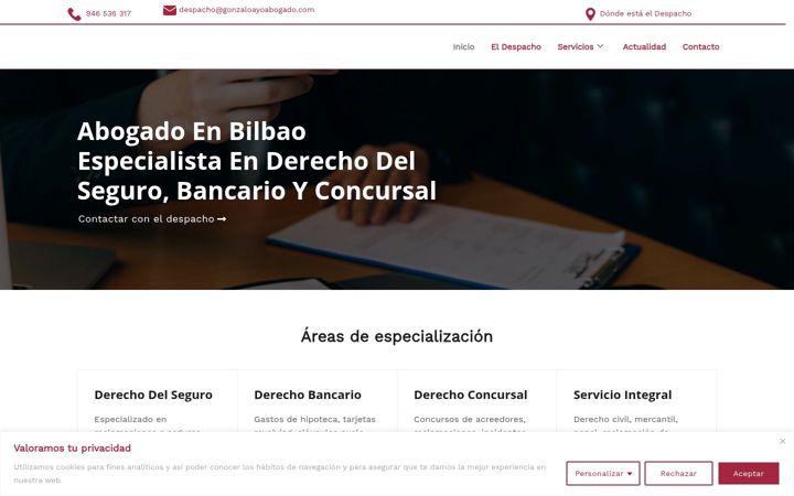 Screenshot of gonzaloayoabogado.com