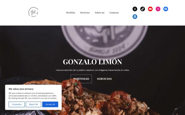Screenshot of gonzalolimon.com