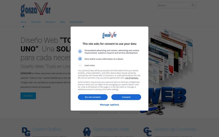 Screenshot of gonzaver.com