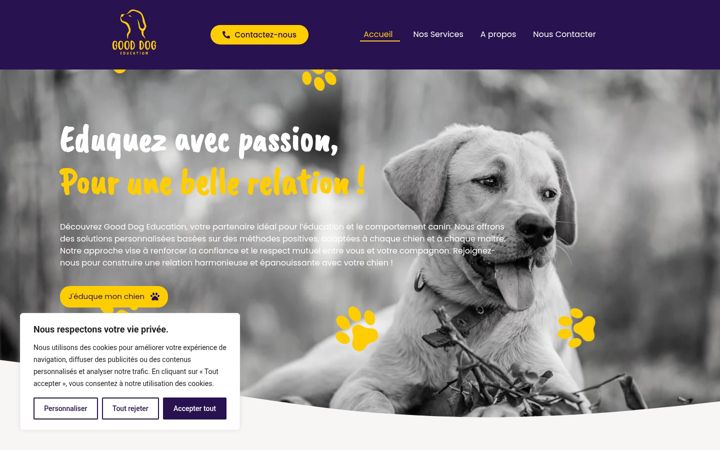 Screenshot of good-dog-education.fr