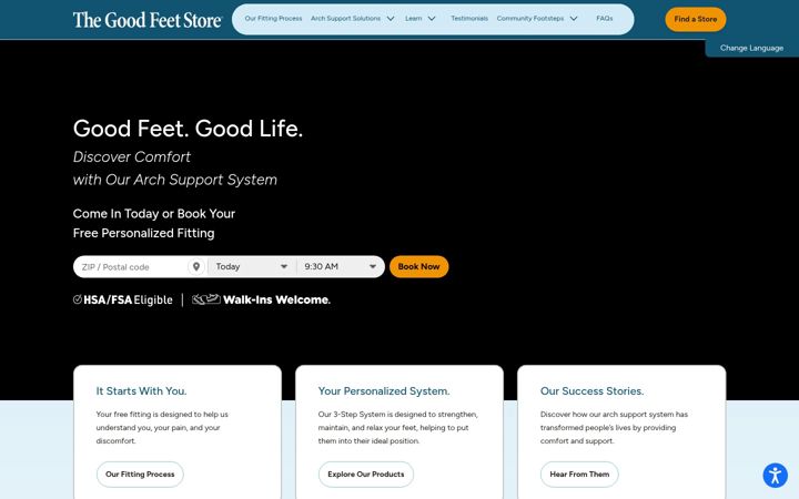 Screenshot of good-feet-stores.com