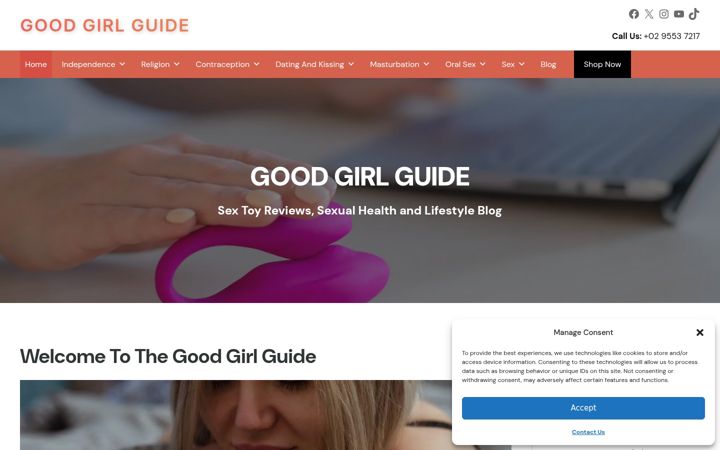 Screenshot of good-girl-guide.com.au