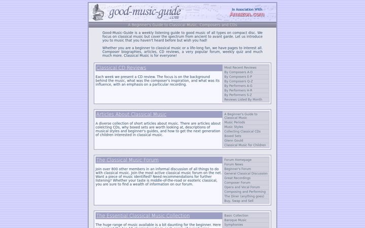 Screenshot of good-music-guide.com
