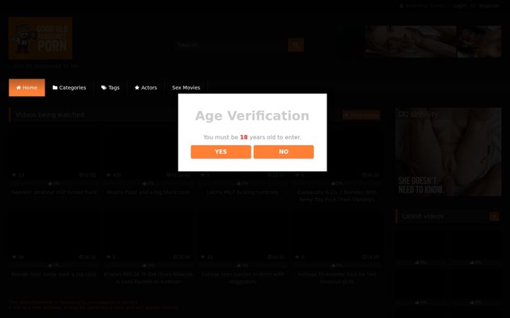 Screenshot of good-old-fashioned-porn.com