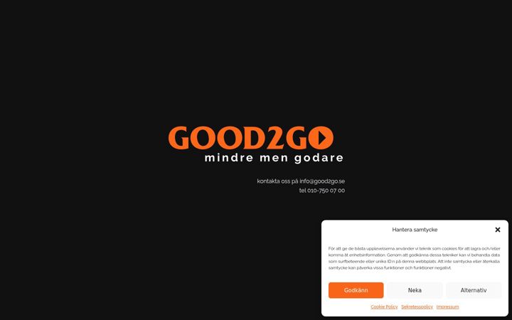 Screenshot of good2go.se