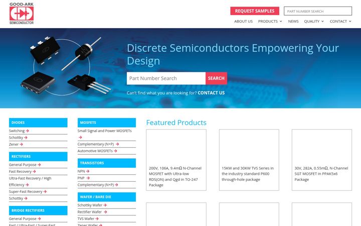 Screenshot of goodarksemi.com
