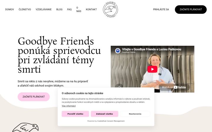 Screenshot of goodbyefriends.sk