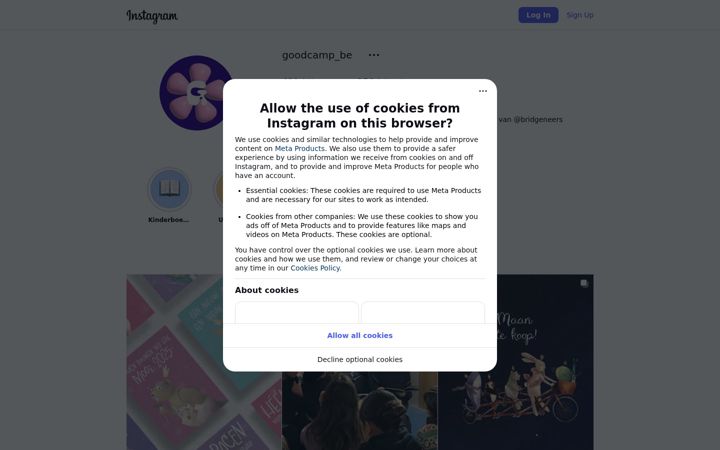 Screenshot of goodcamp.be