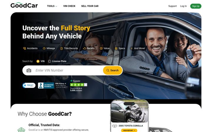 Screenshot of goodcar.com