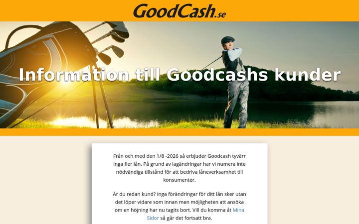 Screenshot of goodcash.se