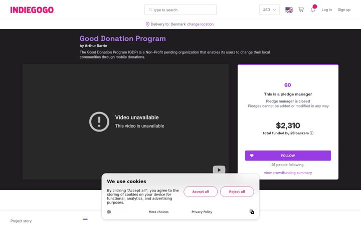 Screenshot of gooddonationprogram.org