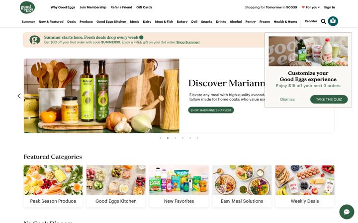 Screenshot of goodeggs.com