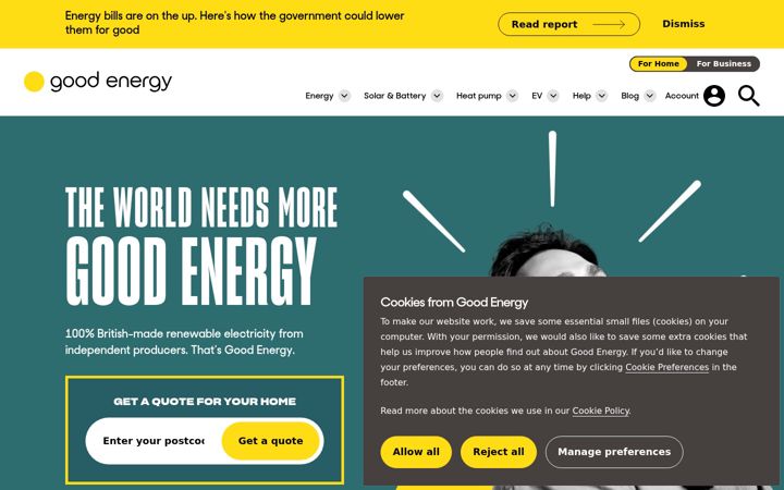 Ekrano kopija goodenergy.co.uk