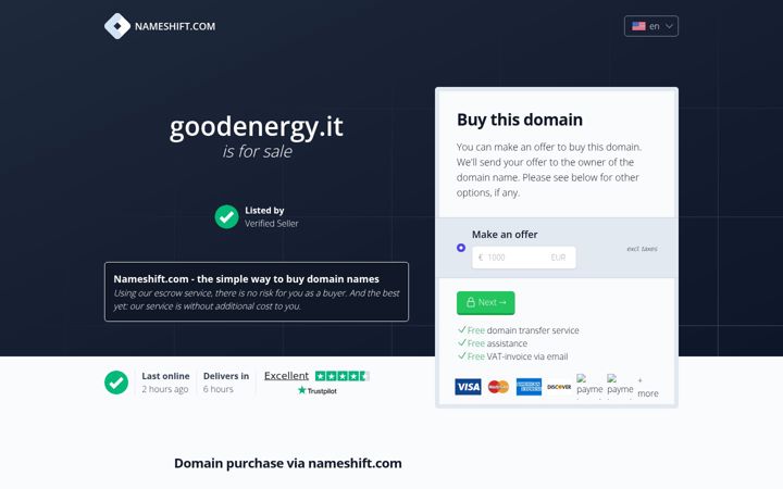 Screenshot of goodenergy.it