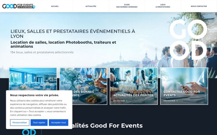 Screenshot of goodforevents.com