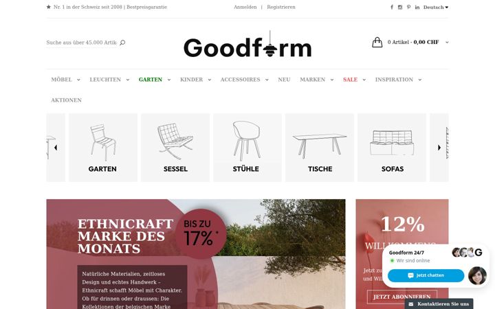 Capture d'écran de goodform.ch