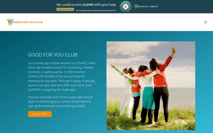 Screenshot of goodforyouclub.org