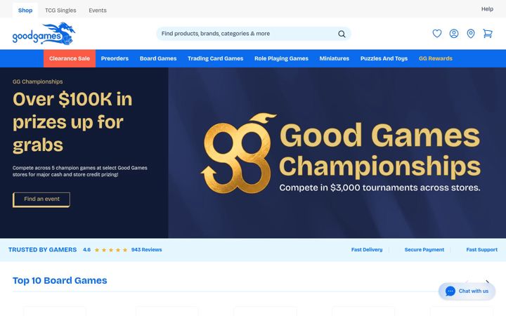 Screenshot of goodgames.com.au