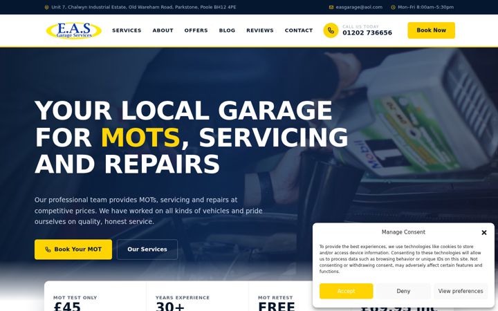 Screenshot of goodgaragepoole.co.uk