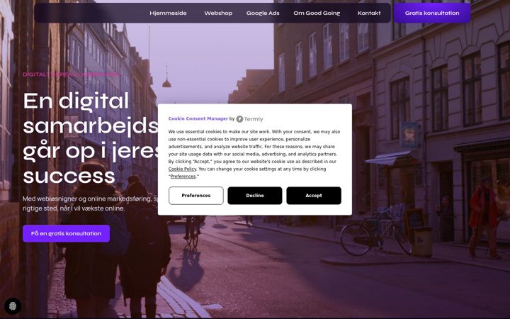 Screenshot of goodgoing.dk