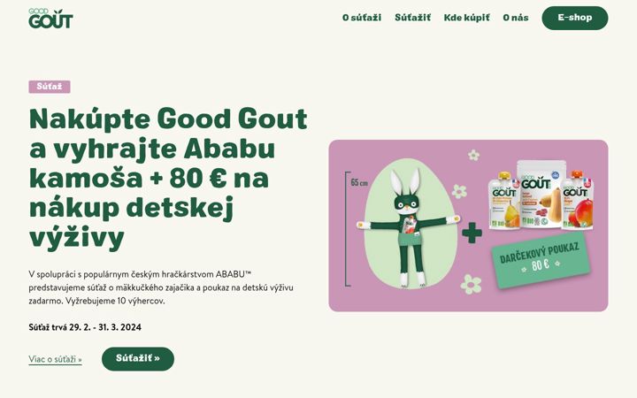 Snímek obrazovky goodgout.sk
