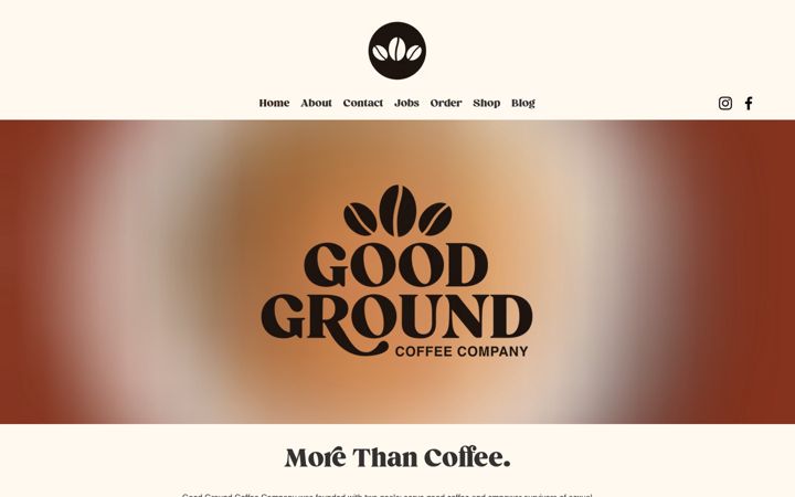 Screenshot of goodgroundcoffeecompany.org