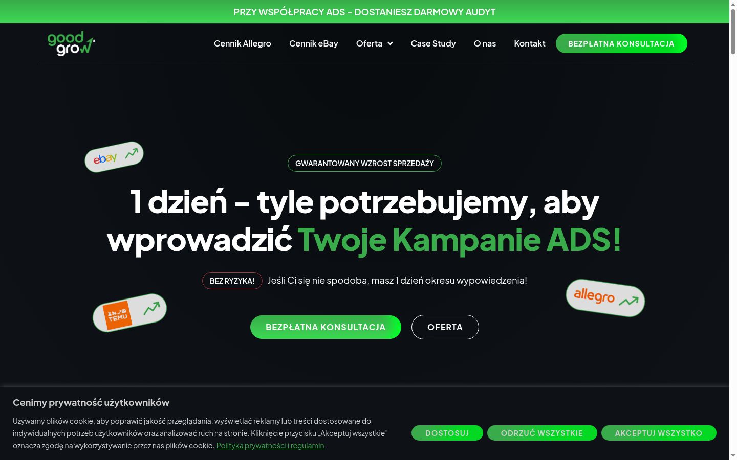 Sutikimo reklamjuostės, rodytos prieš bet kokią sąveiką, ekrano kopija