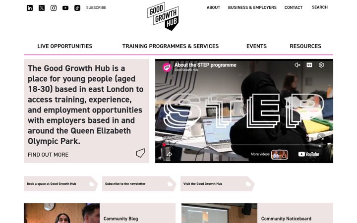 Screenshot of goodgrowthhub.org.uk
