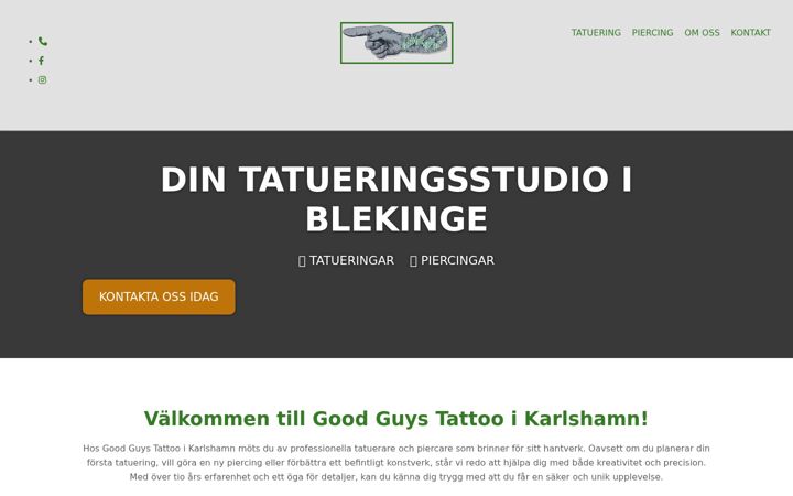 Screenshot of goodguystattoo.se