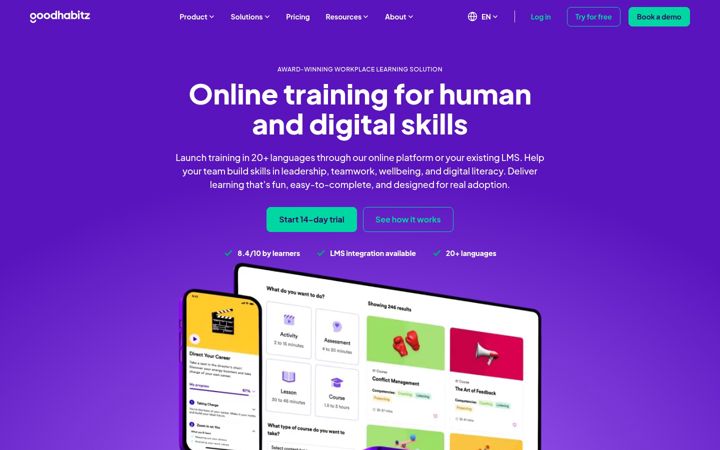 Screenshot of goodhabitz.com
