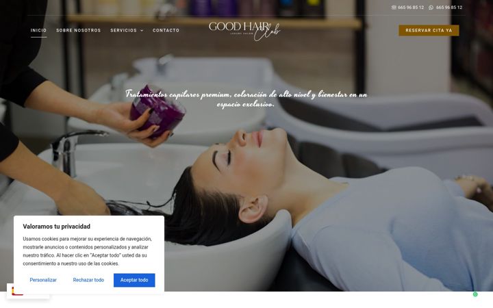 Screenshot of goodhairclubluxurysalon.com