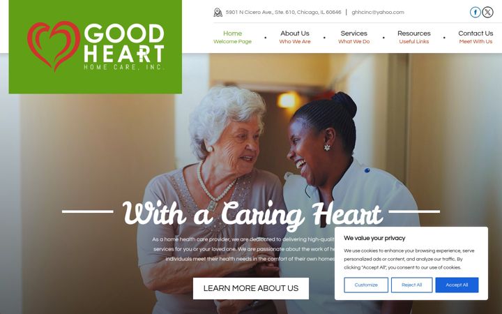 Screenshot of goodheartinc.com