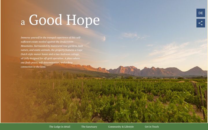 Screenshot of goodhope-lodge.com