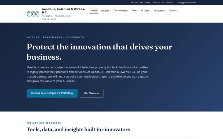 Screenshot of goodhue.com