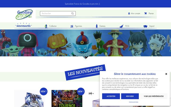 Screenshot of goodies-store.fr